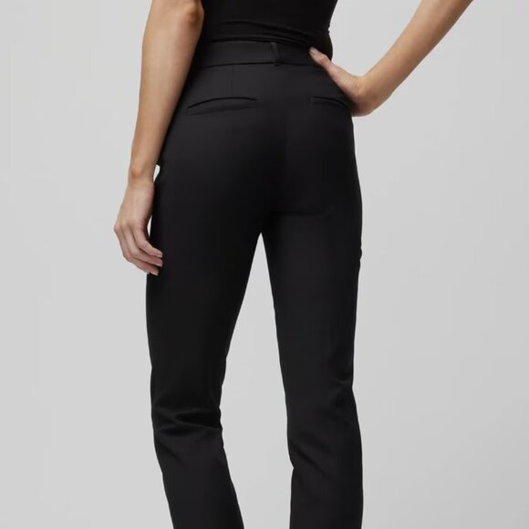 White House Black Market - Elle Slim Trouser Comfort Stretch Pants- BLACK- Sz 0 - Picture 4 of 5